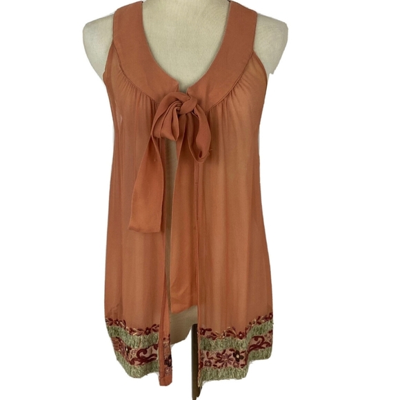 Sheer Embroidered Boho Chic Top - Picture 5 of 5